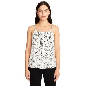 OLD NAVY‎ Women’s Tank Top Medium White Animal Print Square Neck Camisole